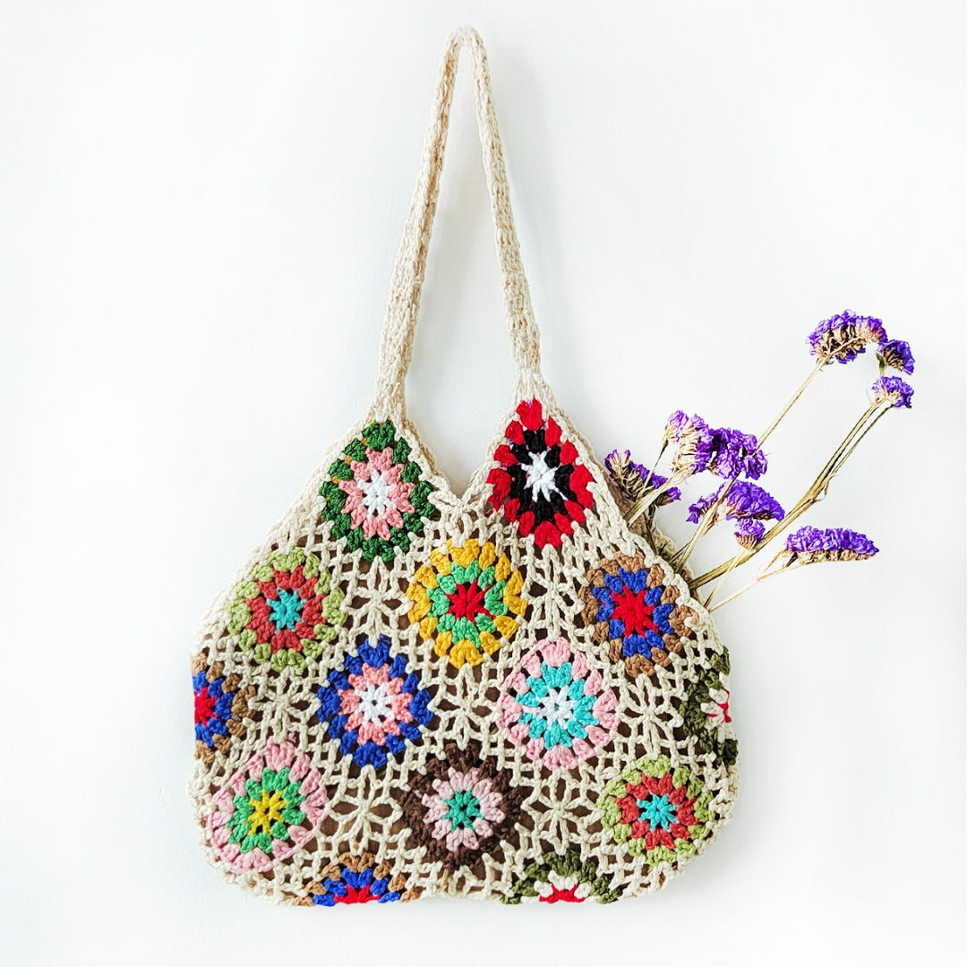 Damen Handgefertigte Häkel-Shopper-Tasche Echo Archiv