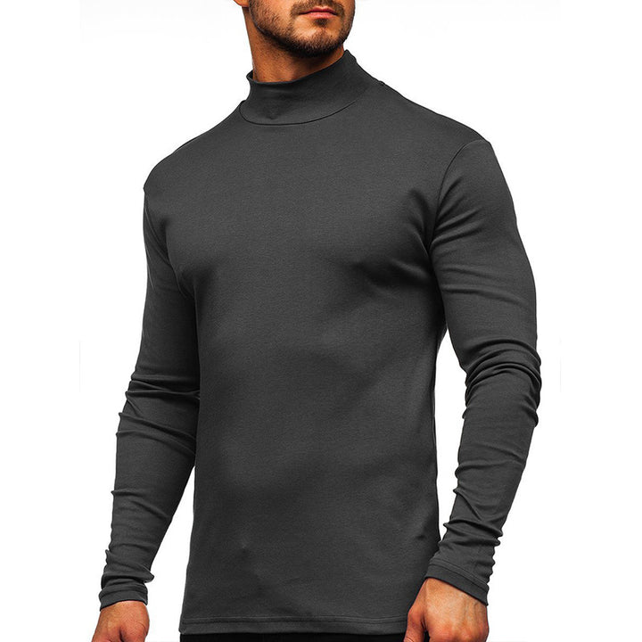 Herren Rollkragen-Langarmshirt aus atmungsaktiver Baumwolle Echoarchiv