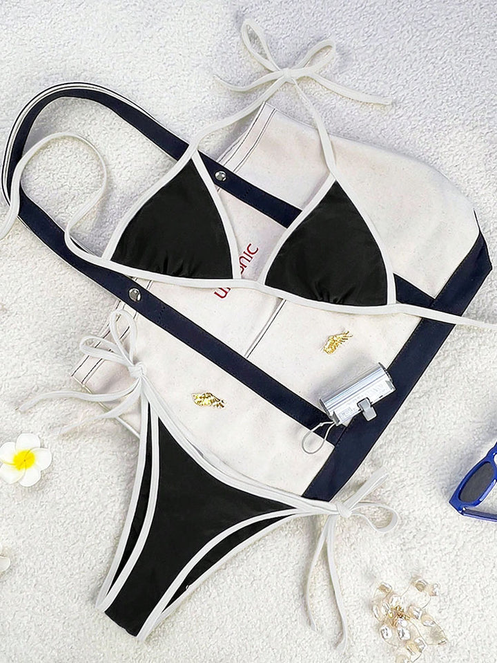 Damen Triangel-Bikini mit verspielten Schleifen Echo Archiv