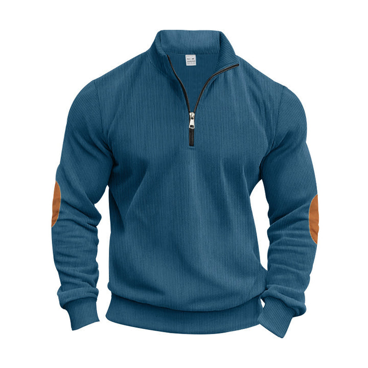 Herren Sportlicher Pullover mit Stehkragen und Reißverschluss Echoarchiv