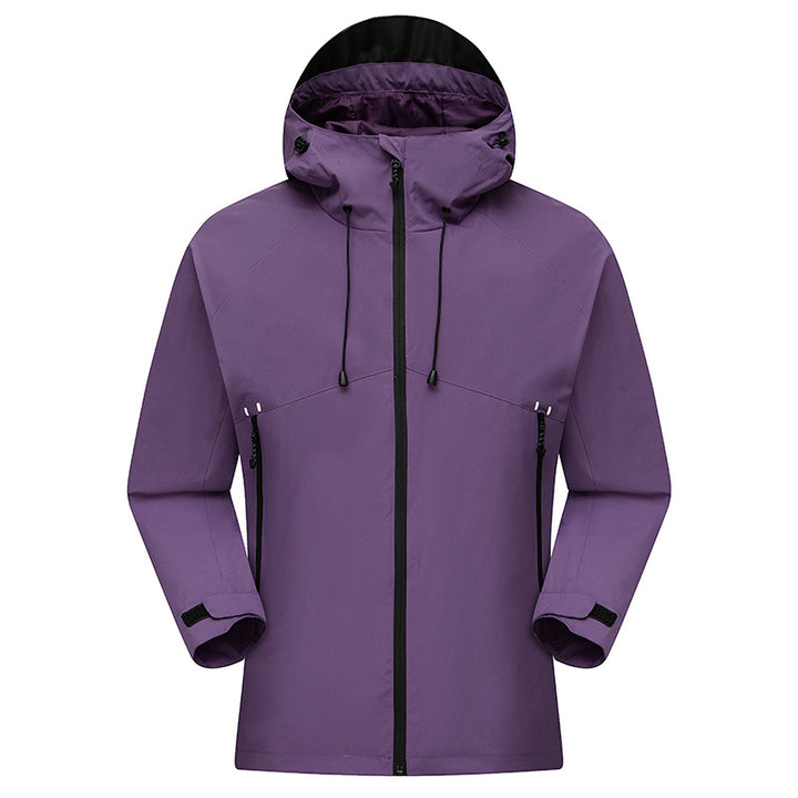 Herren winddichte Outdoor-Jacke mit verstellbarer Kapuze Echoarchiv