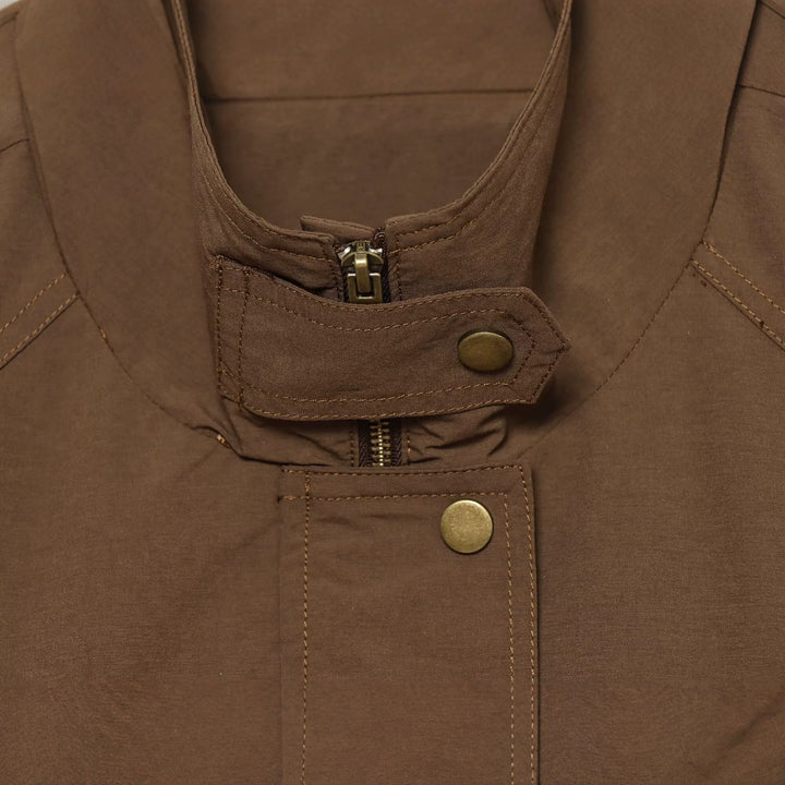 Damen Übergangsjacke mit Stehkragen, Tunnelzug und Utility-Taschen Echo Archiv