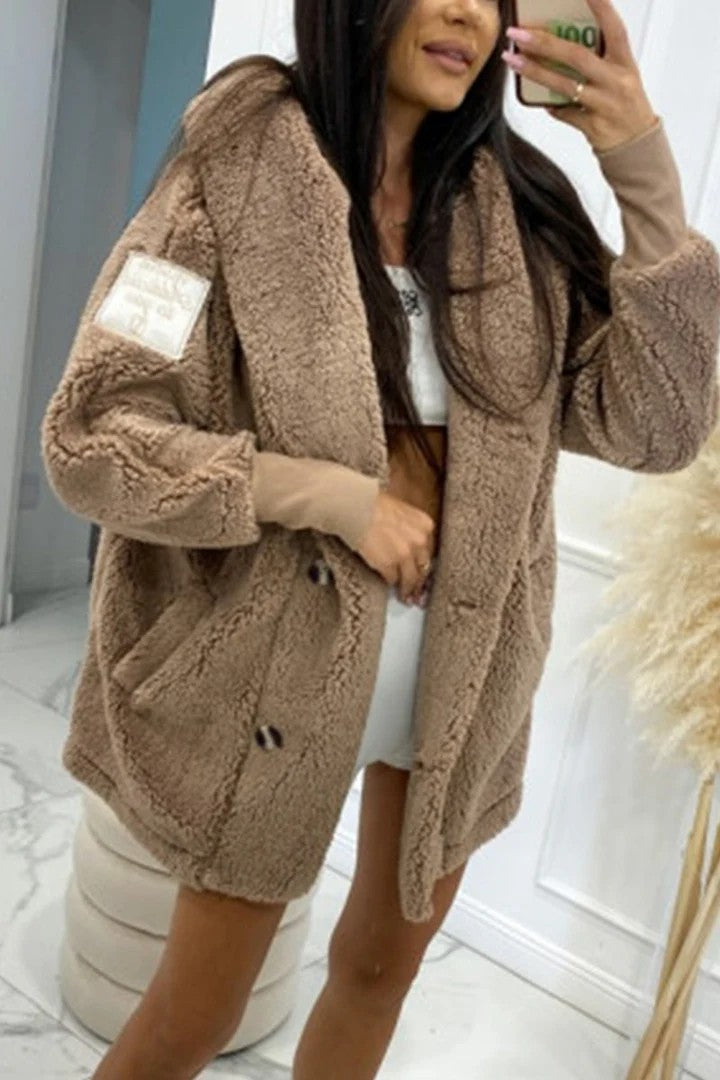 Damen Oversized Teddyjacke – Célinea