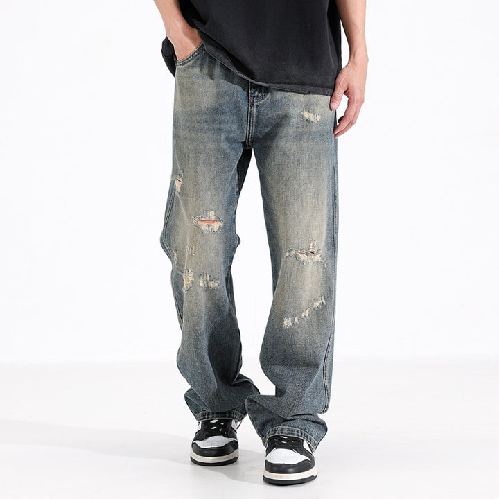 Herren Relaxed Fit Jeans mit distressed Details Echo Archive
