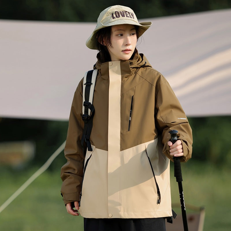 Herren Zweifarbige Wind- und Wasserabweisende Softshelljacke mit Kapuze Echoarchiv