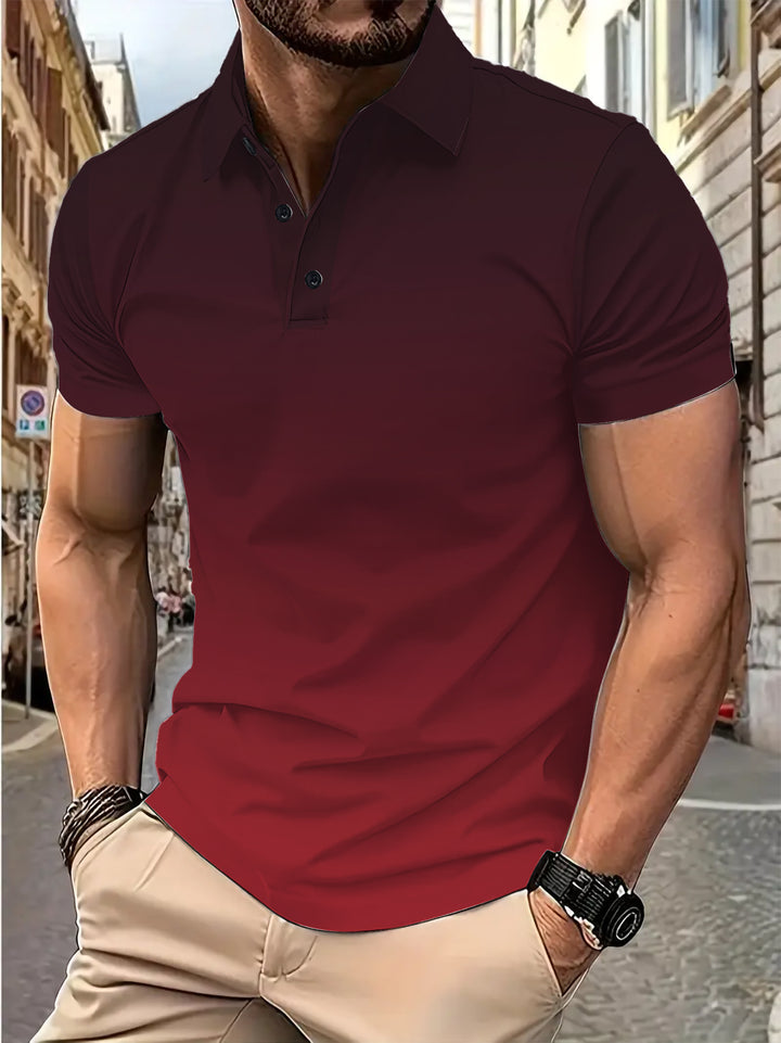Herren Poloshirt mit stilvollem Farbverlauf und komfortablem Schnitt Echoarchiv