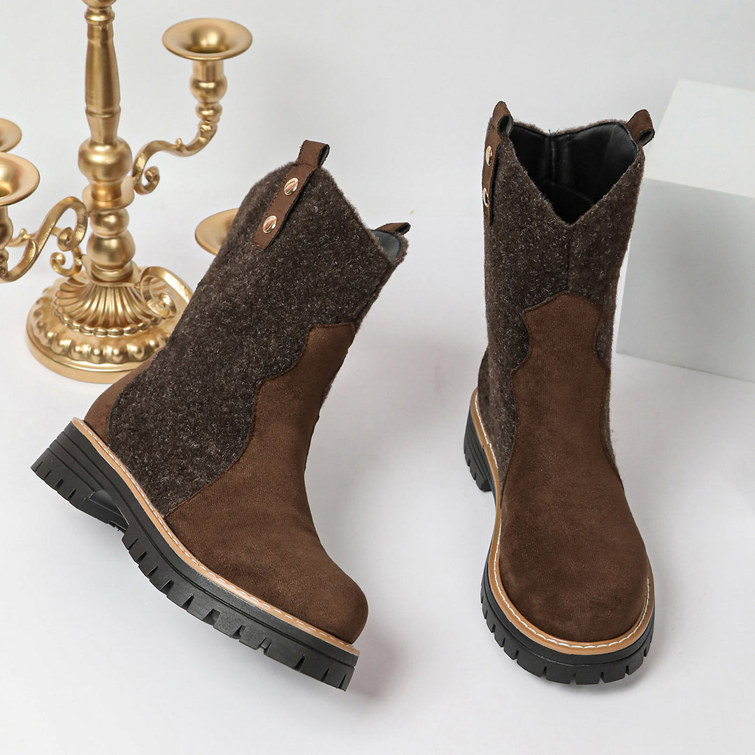 Damen Gemütliche Winterstiefel mit Fleece-Details Echo Archiv