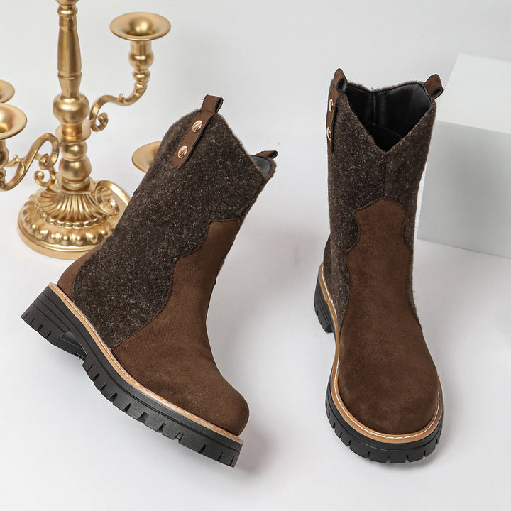 Damen Gemütliche Winterstiefel mit Fleece-Details Echo Archiv