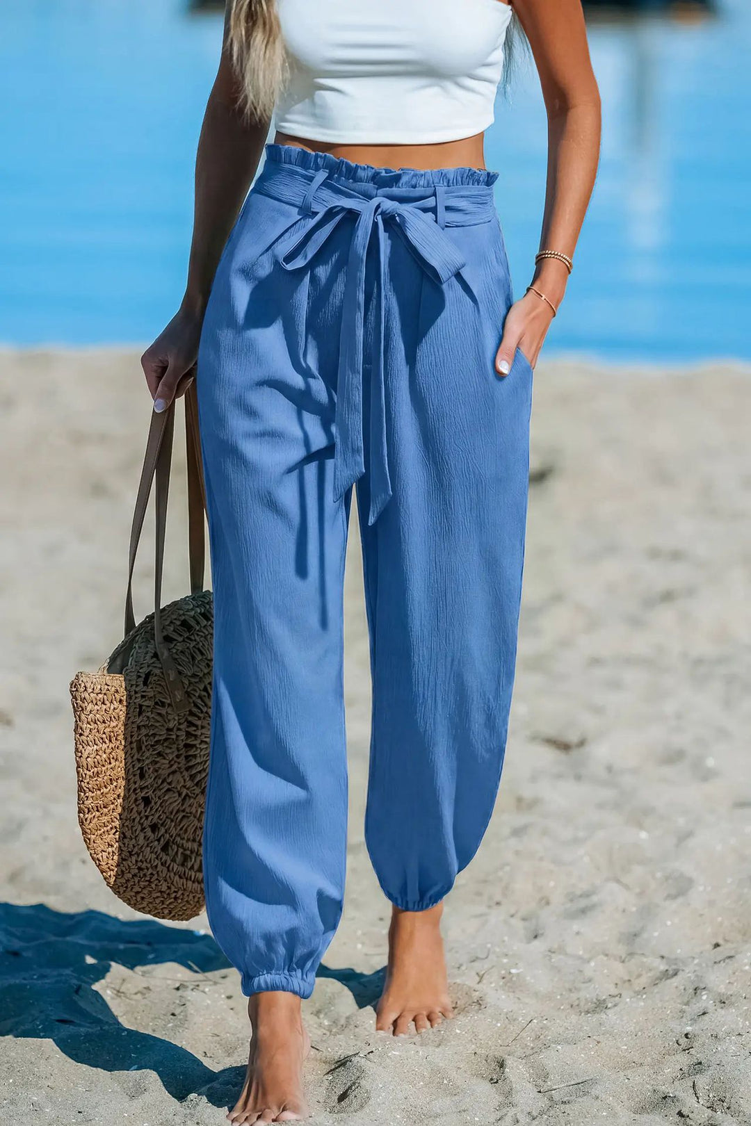 Damen Weite, lässige Strandhose Echo Archiv