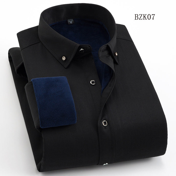 Herren Gefüttertes Businesshemd mit Thermofleece‑Innenseite und Button‑Down‑Kragen Echo Archiv