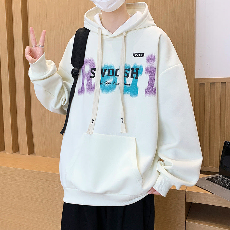 Unisex Oversized Kapuzenpullover mit kreativem Schriftzug Echoarchiv