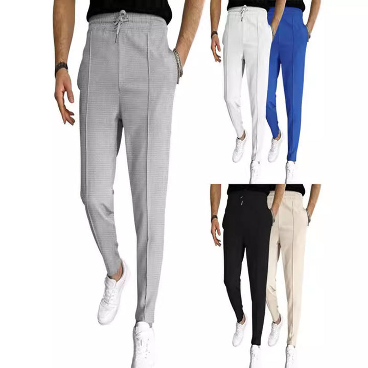 Herren elegante Chino-Hose mit modernem Schnitt und elastischem Bund Echoarchiv