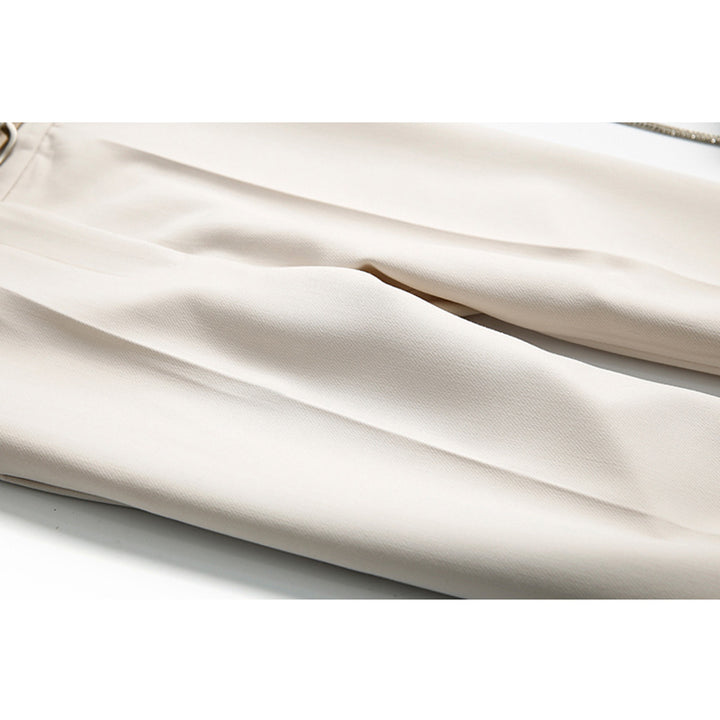 Damen Elegante und bequeme Hochtaillierte Anzughose mit Gürtel Echoarchiv