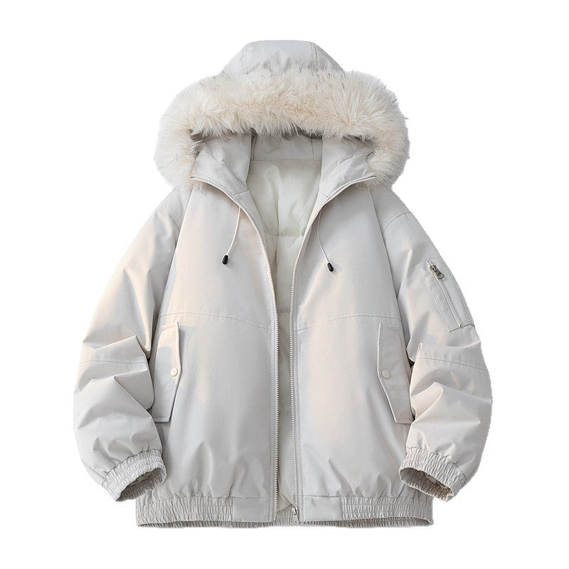Damen Modische Winterjacke mit abnehmbarem Kunstfellkragen Echoarchiv