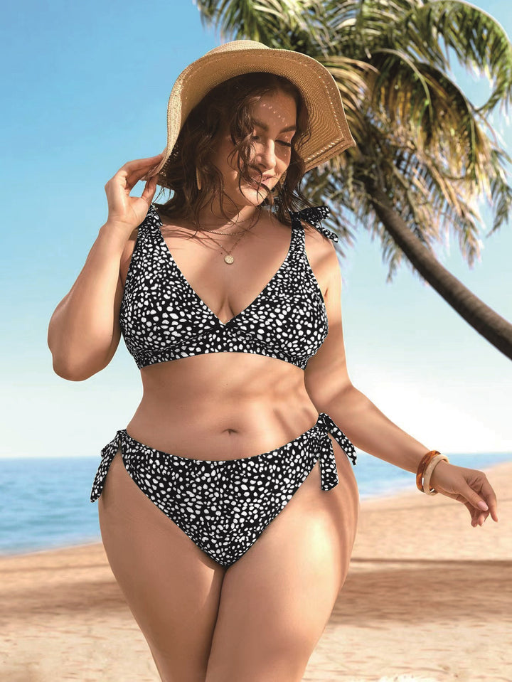 Damen Triangel-Bikini-Set mit verspieltem Knotendesign Echo Archiv