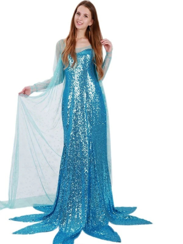 Damen Glitzerndes Meerjungfrauen-Kleid mit schimmerndem Überrock und herzförmigem Ausschnitt Echo Archiv