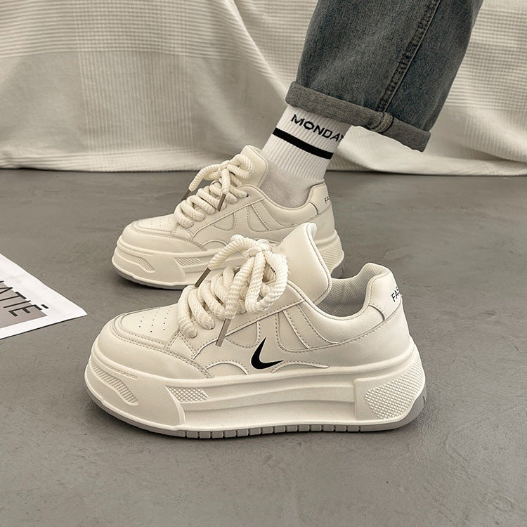 Damen modische Sneaker mit hohem Plateau und atmungsaktiver Obermaterial von Echo Archiv