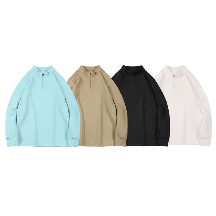 Herren Oversize Halbzip-Sweatshirt mit Stehkragen und seitlichen Reißverschlusstaschen Echo Archiv
