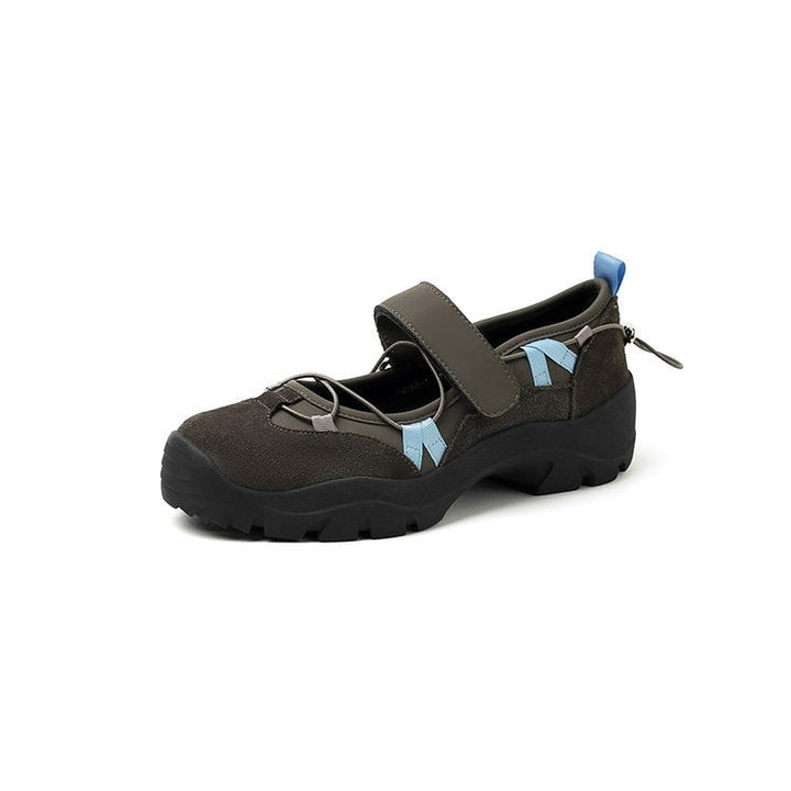 Damen Sportliche Ballerinas mit verstellbarem Riemen und rutschfester Sohle Echoarchiv