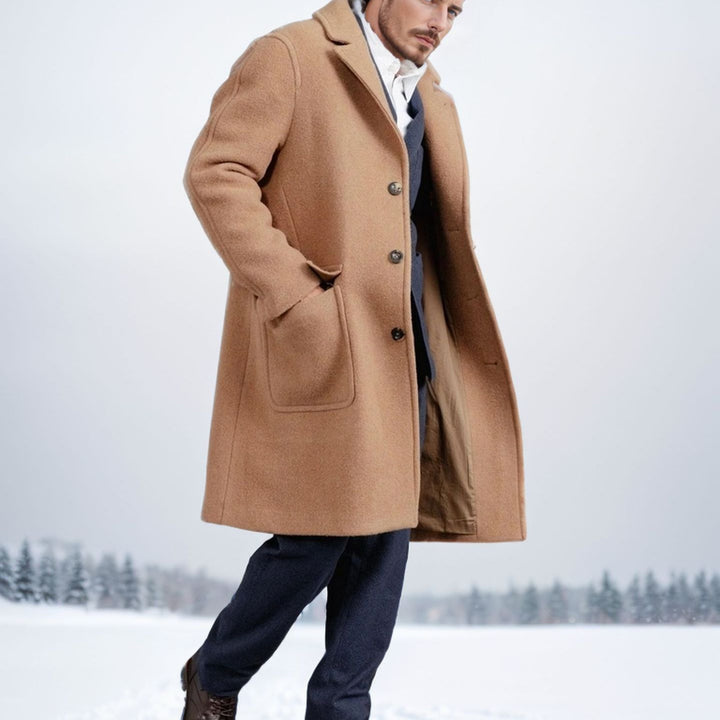 Herren eleganter und wärmer Wintermantel mit doppelter Knopfleiste und praktischen Taschen Echoarchiv