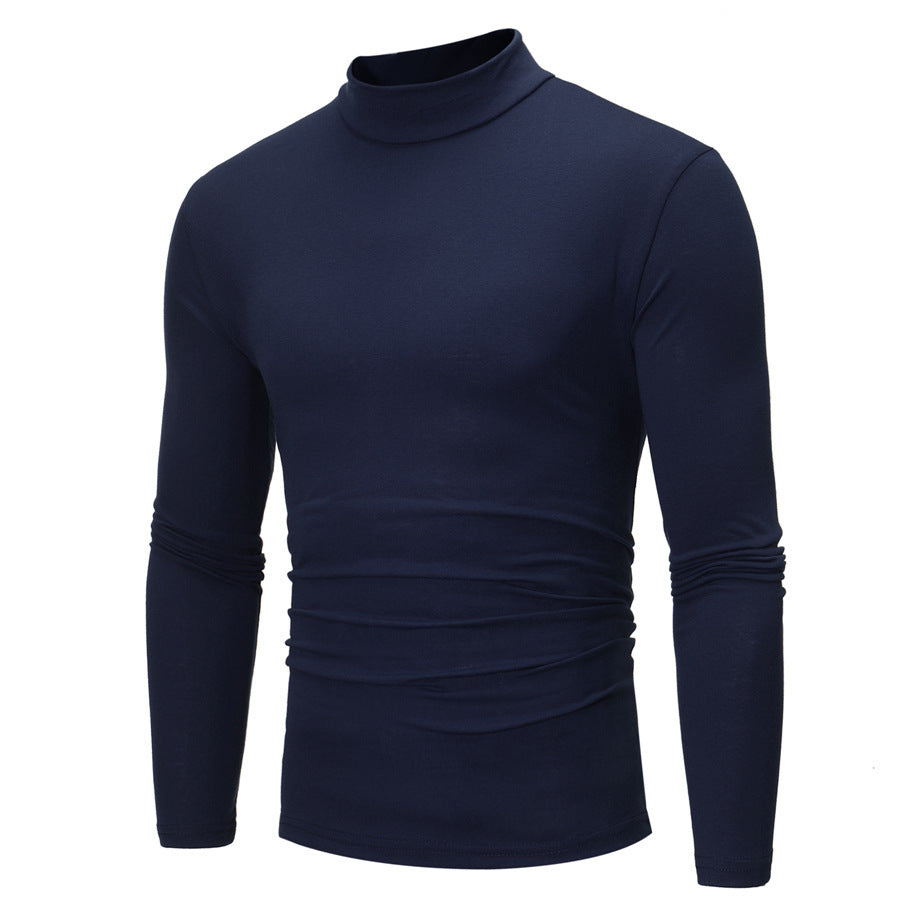 Rollkragen Langarmshirt Herren aus Baumwolle