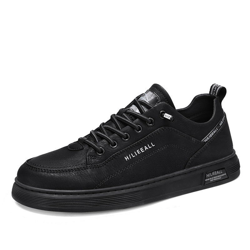 Herren niedrig geschnittener Sneaker mit perforierter Seitenwand, Metallösen und gedämpfter Plateausohle – Norré
