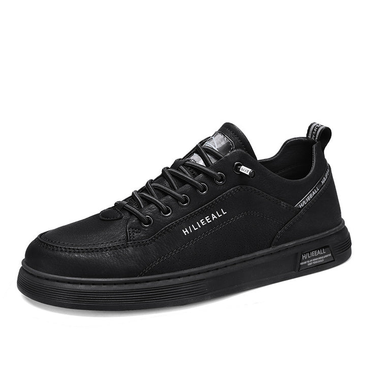 Herren niedrig geschnittener Sneaker mit perforierter Seitenwand, Metallösen und gedämpfter Plateausohle – Norré