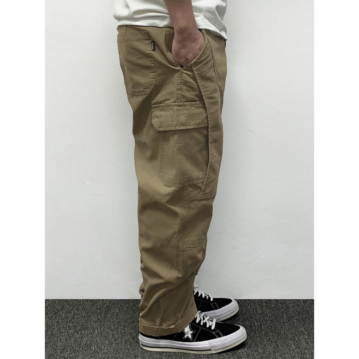 Herren Lässige Baggy-Cargo-Hose mit Knieabnähern, Multitaschen und Workwear-Details Echoarchiv