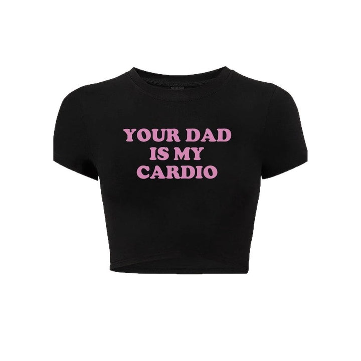 Damen Crop-Top mit witzigem Spruch und modernem Schnitt Echo Archiv