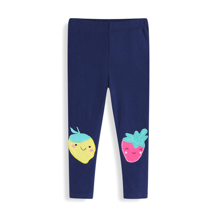 Mädchen Leggings mit fröhlichen Obst-Applikationen Echo Archiv