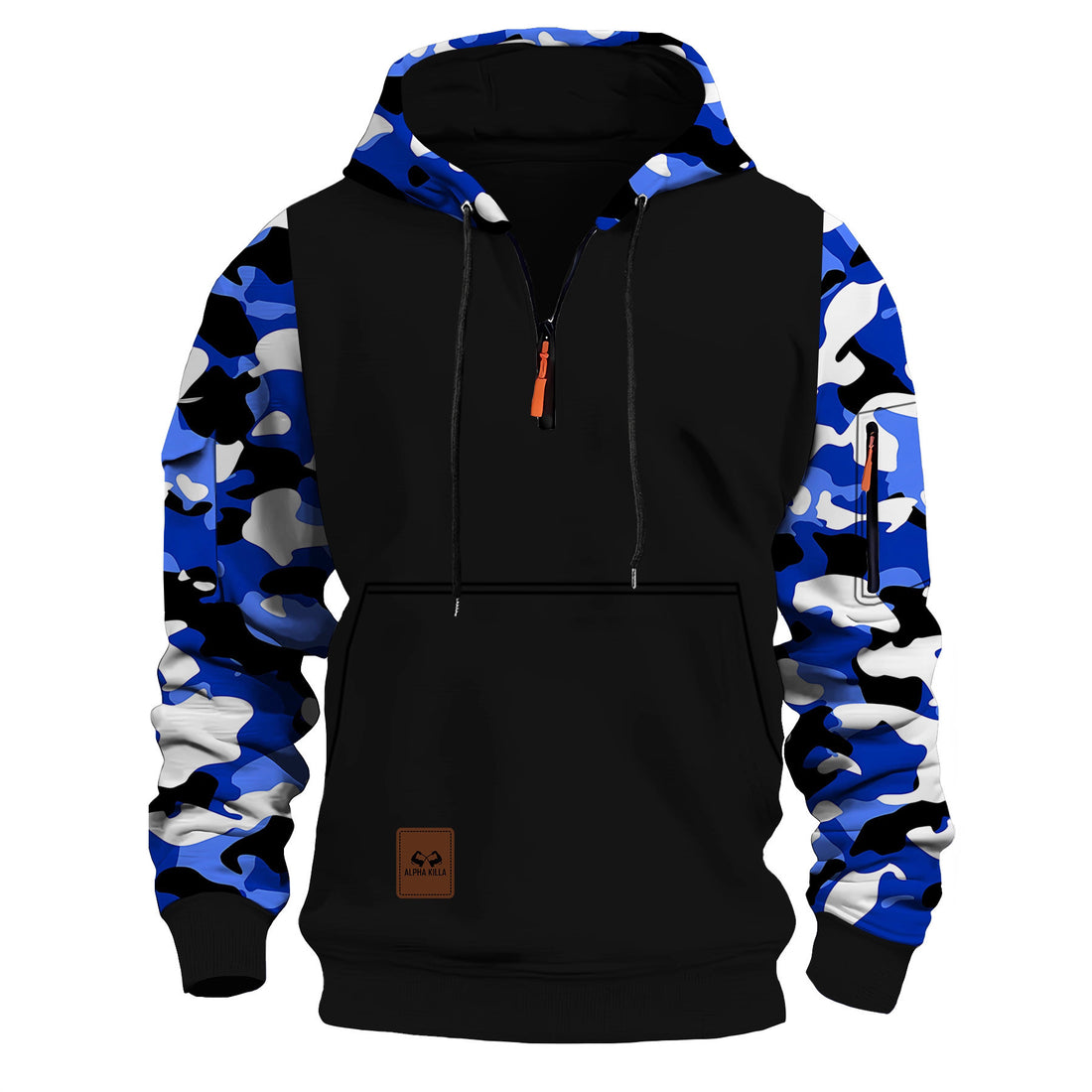 Herren modischer Kapuzenpullover mit multifunktionalen Taschen – Cavarno