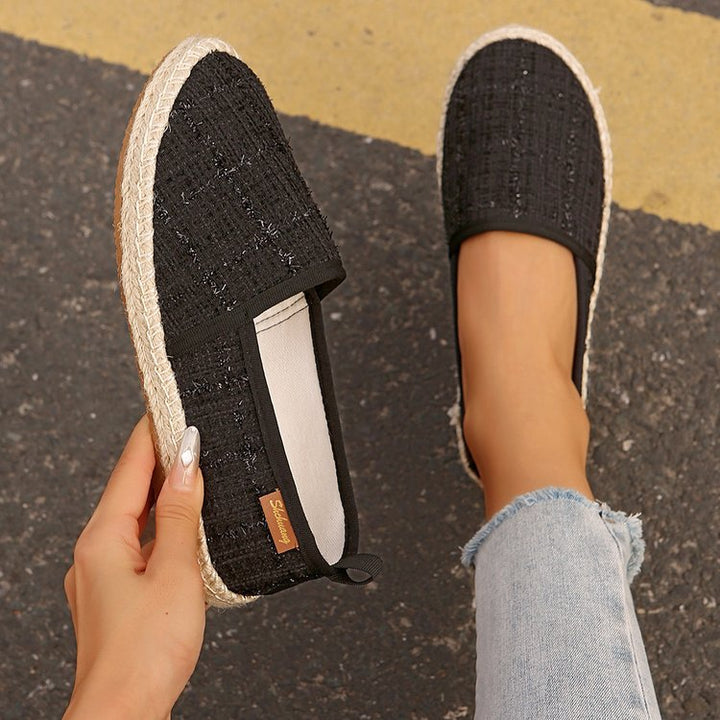Damen  atmungsaktive Strick-Espadrilles mit geflochtener Jute-Sohle und flexiblem Memory-Fußbett Echo Archiv