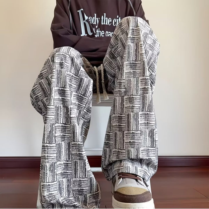 Damen Legere Karo-Design Jogginghose Echoarchiv