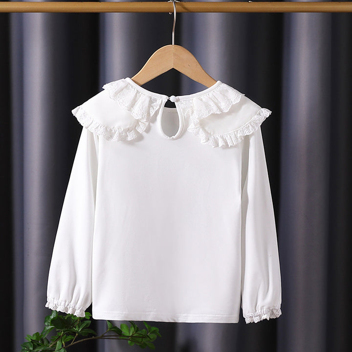 Mädchen Bluse mit romantischem Rüschensaum Echo Archiv