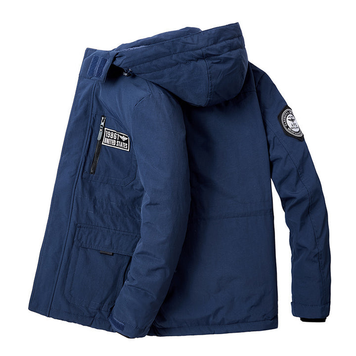 Herren Modularer Utility-Parka mit durchgehendem Teddyfleece und abdeckbarer Frontleiste Echo Archiv