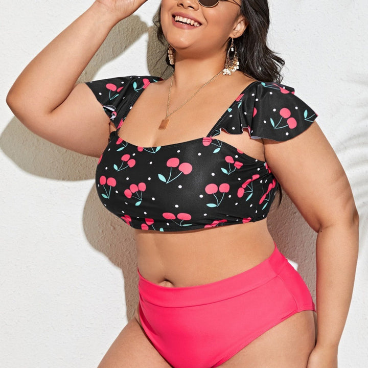 Damen Bikini-Set mit floralem Oberteil und hohem Taillen-Slip Echo Archiv