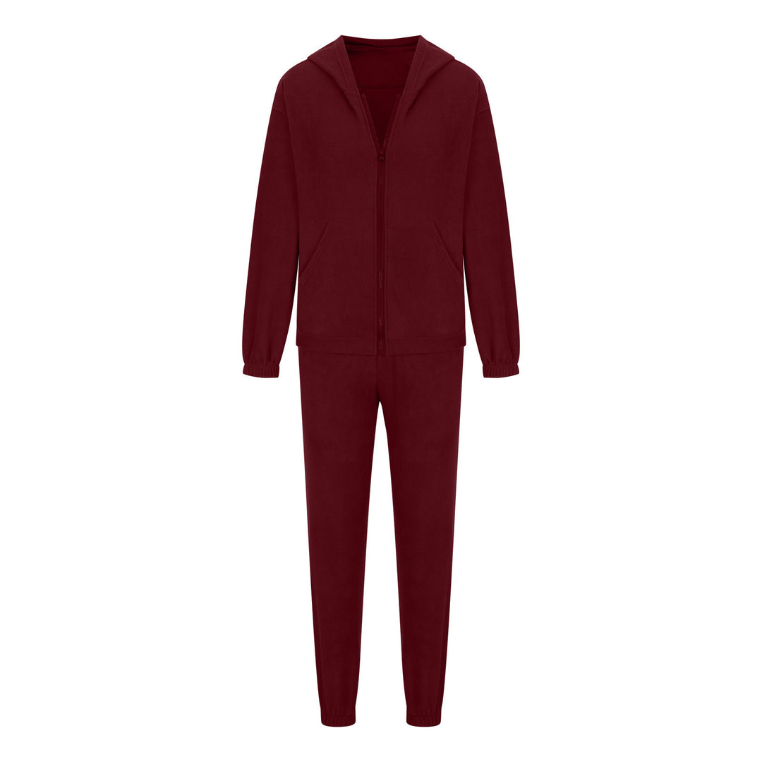 Damen oversized Hoodie mit Kängurutasche und Cargo-Jogginghose Set – Auréline