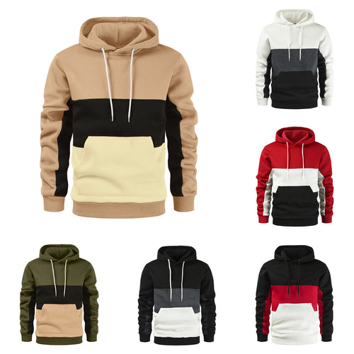 Herren Kapuzenpullover mit modischem Farbblockdesign Echoarchiv