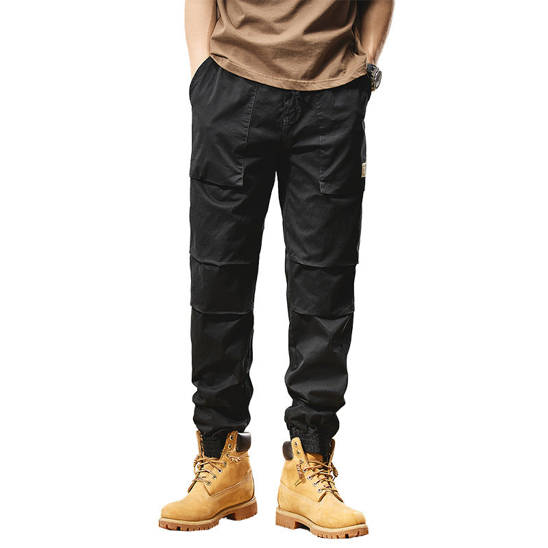 Herren Funktionale Kargo-Joggerhose mit Kniepaneelen, elastischen Bündchen und Mehrfachtaschen Echo Archiv
