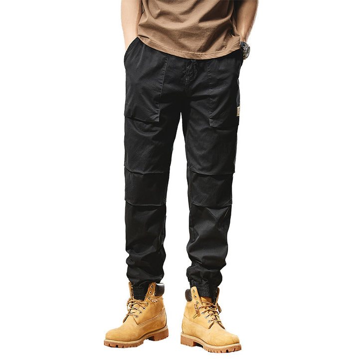 Herren Funktionale Kargo-Joggerhose mit Kniepaneelen, elastischen Bündchen und Mehrfachtaschen Echo Archiv