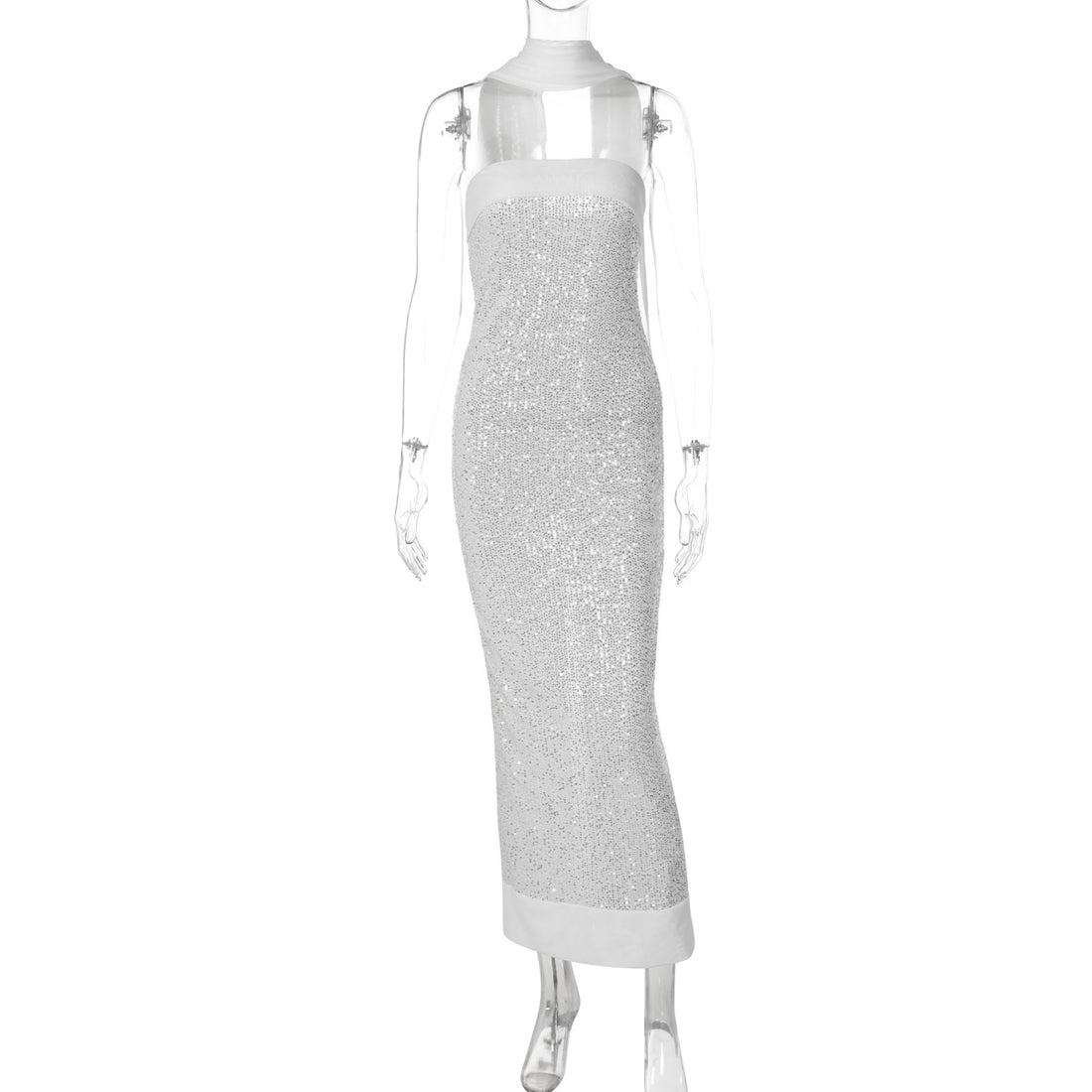 Damen Glamouröses Abendkleid mit schimmernden Pailletten und figurbetonter Silhouette – Élara