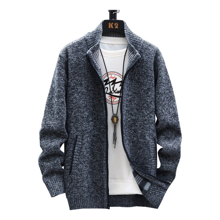 Herren Strickjacke mit Stehkragen und Taschen Echoarchiv
