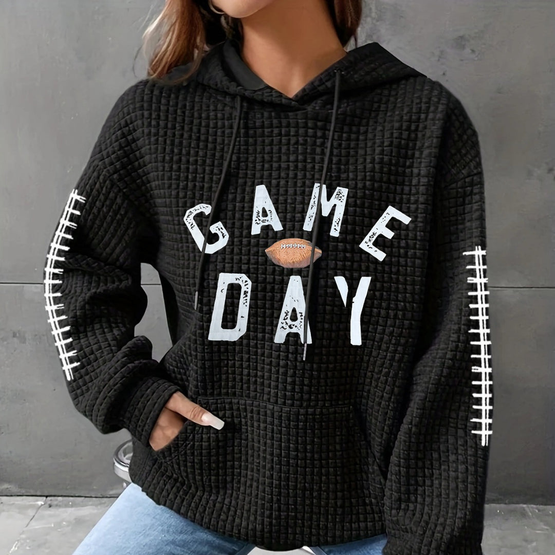 Damen Kapuzenpullover mit gesticktem Design Echo Archiv