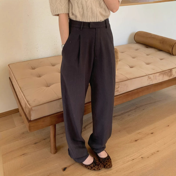 Damen Weite Schnitt Bundfaltenhose Echo Archiv