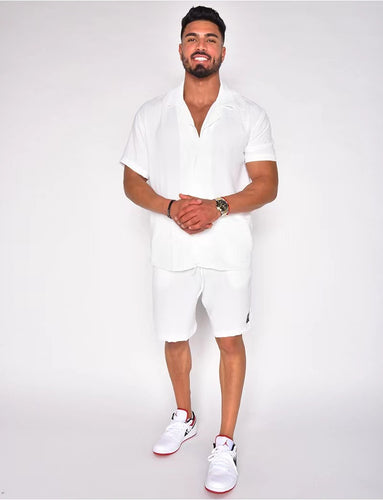Herren Kurzarm Button-Down Hemd Set Echoarchiv