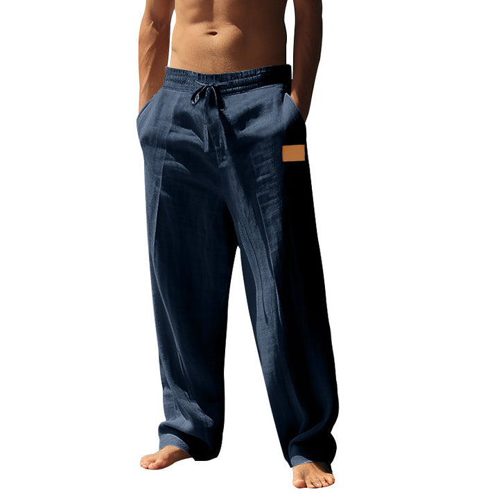 Herren luftige Leinenhose mit elastischem Bund Echoarchiv