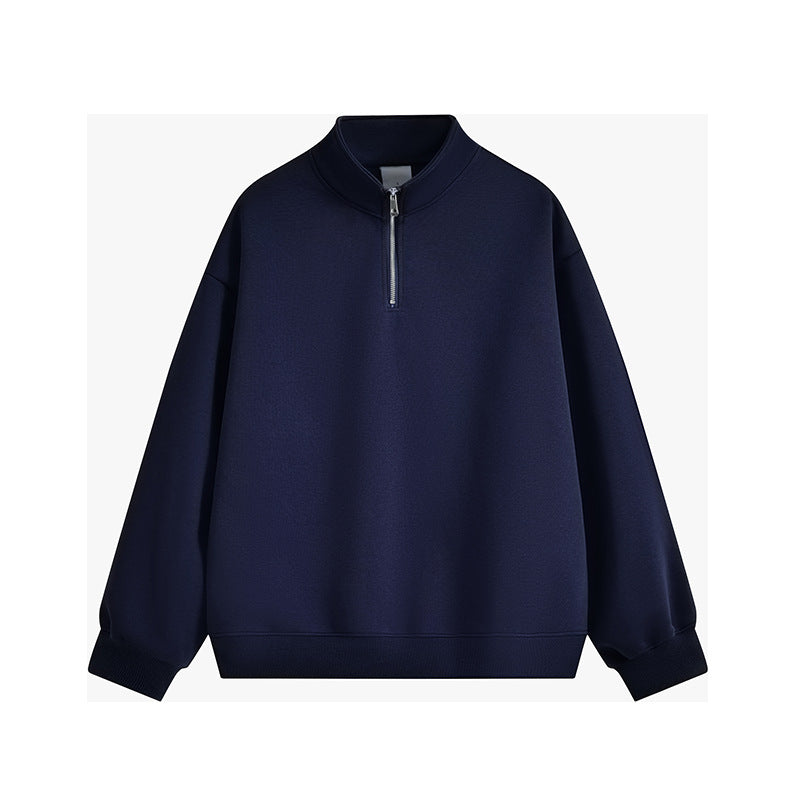 Unisex oversized Halbzip-Sweatshirt mit Stehkragen, Rippbündchen und weichem Fleece-Innenfutter Echo Archiv