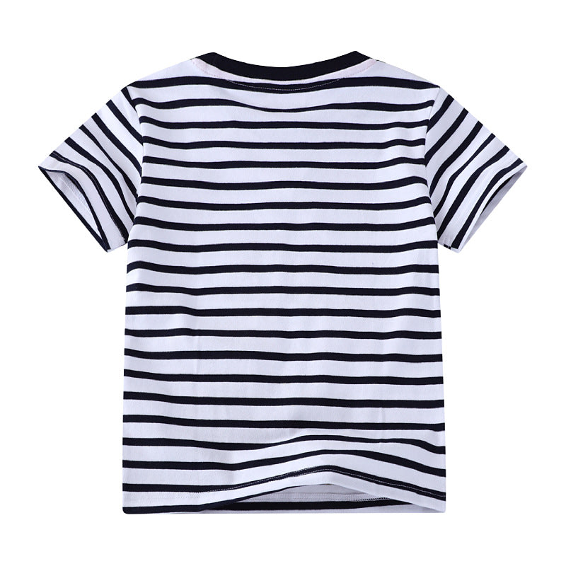 Jungen T-Shirt mit bunten Dinosaurier-Applikationen Echo Archiv