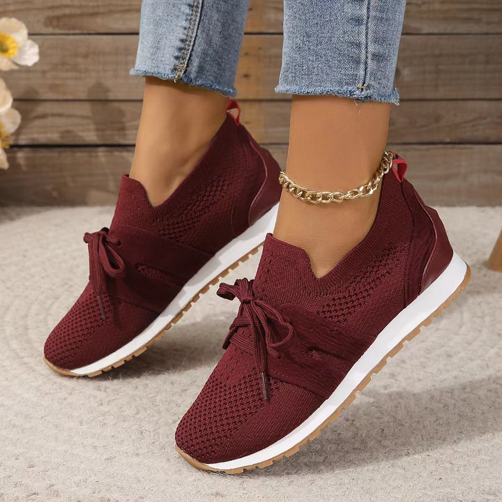 Damen nan leichte Strick-Sneaker mit ergonomischem Memory-Fußbett und rutschfester Profilsohle Echo Archiv