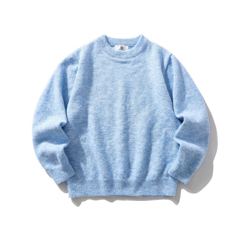 Unisex Oversize-Feinstrickpullover mit Rundhalsausschnitt, gerippten Bündchen und melierter Wollmischung Echo Archiv
